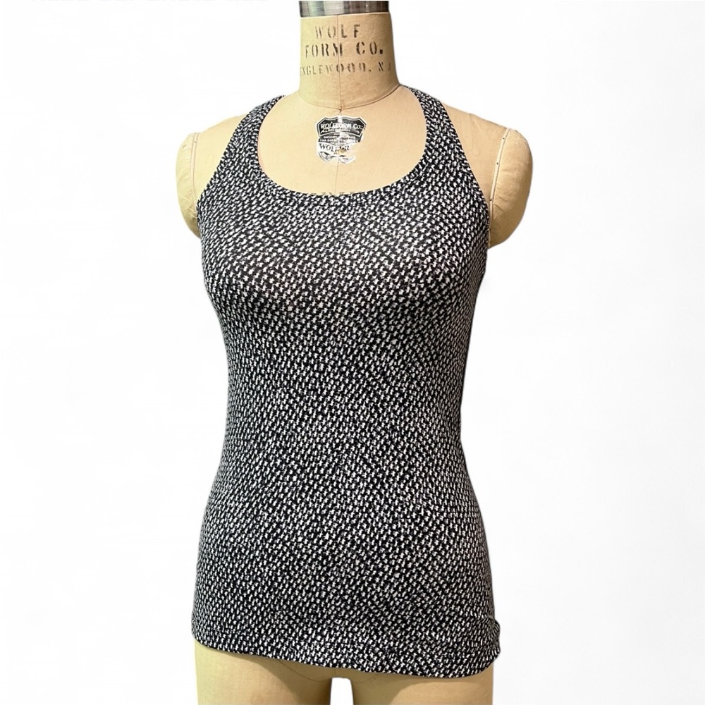 Lululemon Black and White Patterned Women's Tank Top